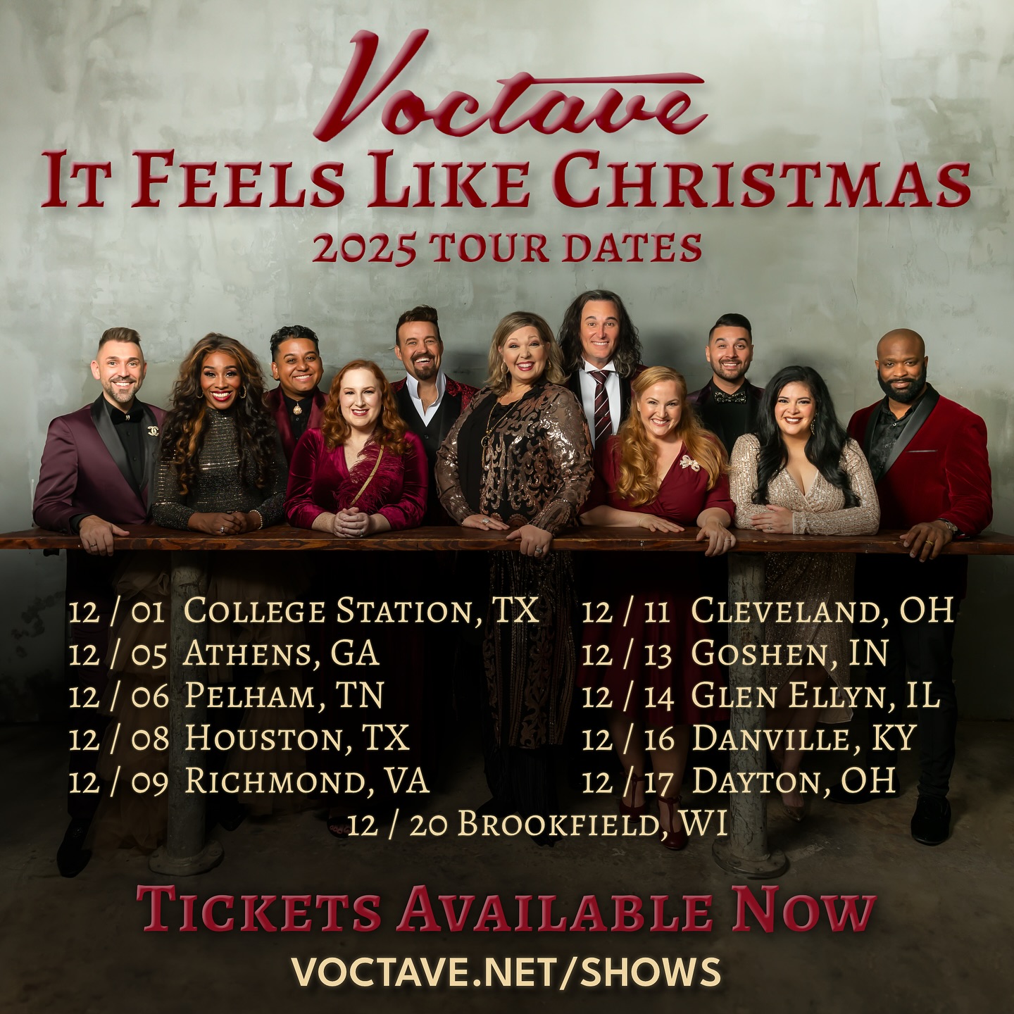 Voctave It Feels Like Christmas Tour Poster 2026